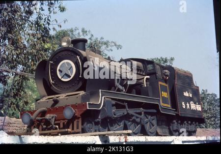 Vecchio motore di carbone, esposto Foto Stock