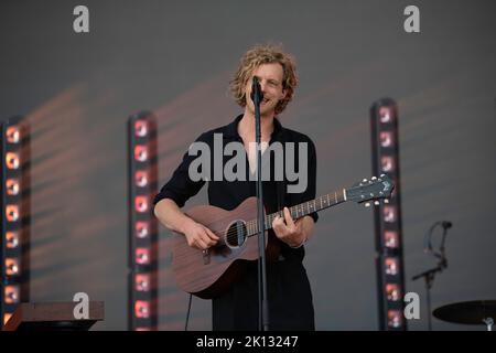 Balthazar, band belga, si esibisce al Tempelhof Sounds Festival di Berlino, Germania Foto Stock