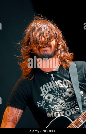 Dave Grohl - Foo Fighters, V2007, Hylands Park, Chelmsford, Essex, Regno Unito - 18 agosto 2007 Foto Stock