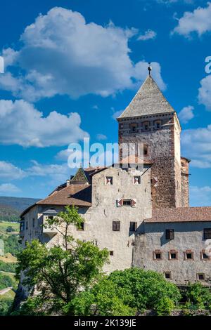 Castello di Trostburg, quartiere di Bolzano, Val Gardena, Sud Tirolo, Italia, Europa Foto Stock