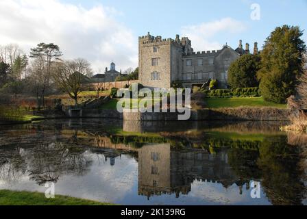 Sizergh Castle, risalente al 1239 circa, Helsington, South Kendal, Cumbria, Inghilterra, Regno Unito, Europa Foto Stock