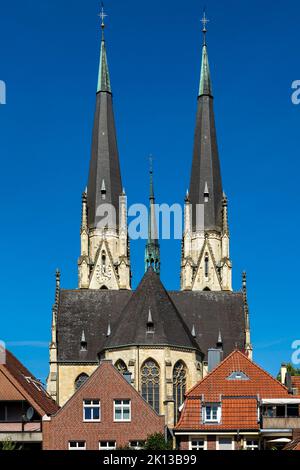 Deutschland, Billerbeck, Berkel, Baumberge, Muensterland, Westfalen, Nordrhein-Westfalen, NRW, Propsteikirche St. Ludgerus, Ludgerusdom, Katholische K Foto Stock