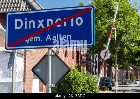 Staatsgrenze zwischen Niederlande, Gelderland, Aalten, Aalten-Dinxperlo und Deutschland, Niederrhein, Westmuensterland, Muensterland, Westfalen, Nordr Foto Stock