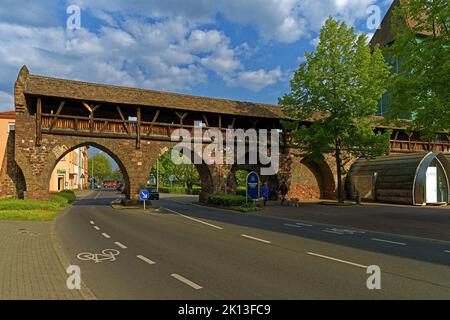 Stadtmauer, Rheintor, Nibelungenmuseum *** Caption locale *** Europa, Germania, Renania-Palatinato, Worms, Petersstraße, Schum-City, muro della città, Reno Foto Stock