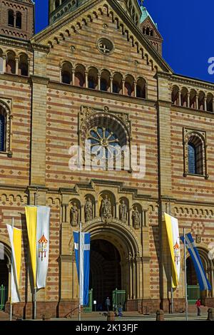 Dom zu Speyer, Kaiserdom, Santa Maria e Santo Stefano, geweiht 1061 *** Caption locale *** Europa, Germania, Renania-Palatinato, Speyer, Cattedrale Sca Foto Stock