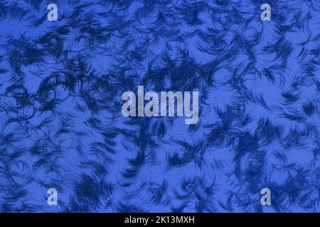 bel blu invecchiato circolare spazzolato texture tavolo - astratto sfondo foto Foto Stock