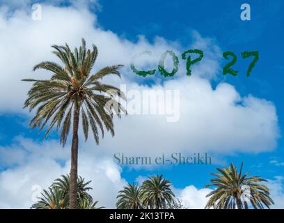 COP 27, immagine concettuale di Sharm el-Sheikh. Foto Stock