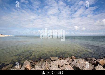 Sylt - Vista a Fisher a wadden Sea a Budersand, Sylt, Germania, 14.06.2022 Foto Stock