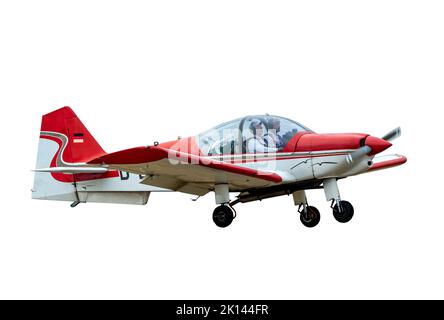 Aeromobili sportivi leggeri isolati su sfondo bianco. Foto Stock