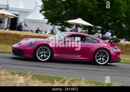 Porsche 911 GT3, Michelin Supercar Run, un'opportunità per vedere, ascoltare e avvicinarsi alle vetture più prestigiose del mondo, e per un fortunato numero di ch Foto Stock