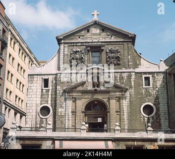 IGLESIA S XVI-XVII - FACHADA - FOTO AÑOS 60. LOCALITÀ: IGLESIA DE LA ANUNCIACION. Santander. Cantabria. SPAGNA. Foto Stock