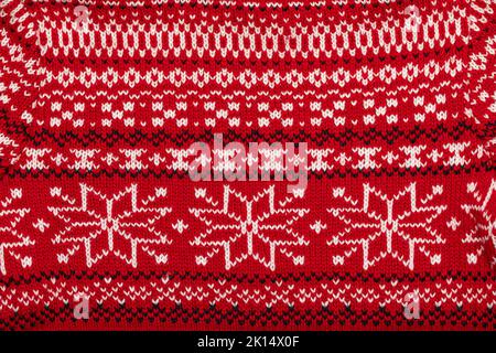 Tessuto maglione con ornamento in maglia norvegese (Selburose) Foto Stock