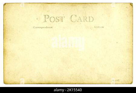 Retro della cartolina originale vuota degli anni '30, Regno Unito Foto Stock