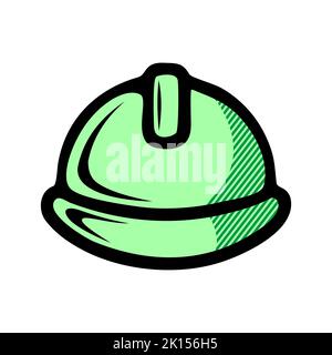 icona casco isolato su sfondo bianco dalla collezione di costruzione. icona casco moderno e alla moda simbolo casco per logo, icona casco semplice segno. Foto Stock