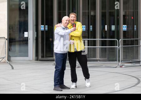 Il nuovo spettacolo politico della BBC domenica con Laura Kuenssberg è in mostra per la prima volta questa mattina, in sostituzione del Andrew Marr Show che era stato ospite Foto Stock