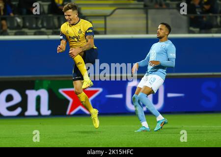 Bruxelles, Belgio. 15th Set, 2022. Dennis Eckert di Union, nella foto di una partita di calcio tra il belga Royale Union Saint-Gilloise e lo svedese Malmo Fotbollforening, giovedì 15 settembre 2022 a Lovanio, il 2° giorno della tappa del gruppo UEFA Europa League. BELGA PHOTO DAVID PINTENS Credit: Belga News Agency/Alamy Live News Foto Stock