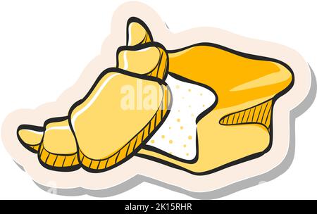 Icona da forno disegnata a mano nell'illustrazione vettoriale dello stile dell'adesivo Illustrazione Vettoriale