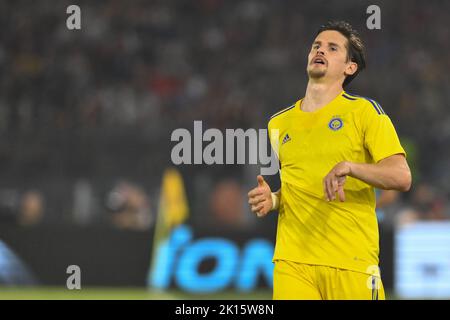 Roma, Italia. 15th Set, 2022. Jukka Raitala di HJK Helsinki durante il secondo giorno della partita di UEFA Europa League Group C tra A.S. Roma e HJK Helsinki allo stadio Olimpico il 15 settembre 2022 a Roma. Credit: Independent Photo Agency/Alamy Live News Foto Stock