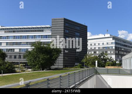 Edificio governativo nel distretto governativo di Sankt Pölten, bassa Austria Foto Stock