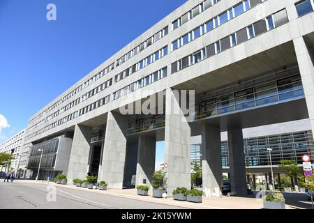 Edificio governativo nel distretto governativo di Sankt Pölten, bassa Austria Foto Stock