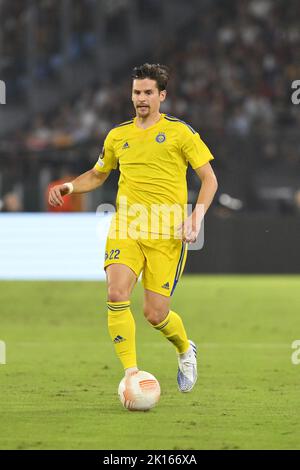 Roma, Italia. 15th Set, 2022. Jukka Raitala di HJK Helsinki durante il secondo giorno della partita di UEFA Europa League Group C tra A.S. Roma e HJK Helsinki allo stadio Olimpico il 15 settembre 2022 a Roma. Credit: Live Media Publishing Group/Alamy Live News Foto Stock