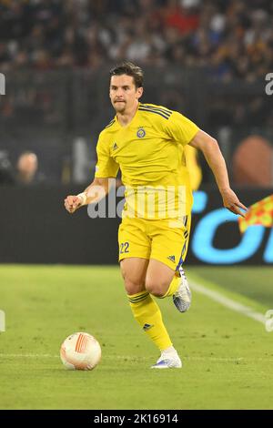 Roma, Italia. 15th Set, 2022. Jukka Raitala di HJK Helsinki durante il secondo giorno della partita di UEFA Europa League Group C tra A.S. Roma e HJK Helsinki allo stadio Olimpico il 15 settembre 2022 a Roma. Credit: Live Media Publishing Group/Alamy Live News Foto Stock