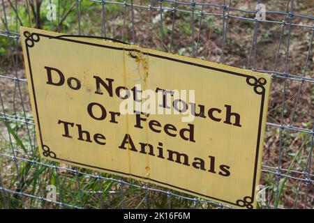 Non nutrire gli animali Foto Stock