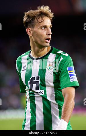 Siviglia, Spagna. 15th Set, 2022. Sergio Canales di Real Betis durante la partita di tappa del Gruppo C della UEFA Europa League tra Real Betis e Ludogorets Razgrad allo stadio Benito Villamarin il 15 settembre 2022 a Siviglia, Spagna. (Credit Image: © Jose Luis Contreras/DAX via ZUMA Press Wire) Credit: ZUMA Press, Inc./Alamy Live News Foto Stock