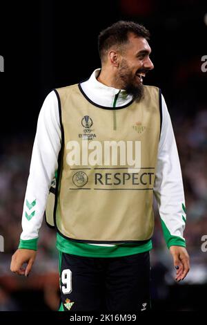 Siviglia, Spagna. 15th Set, 2022. Borja Iglesias di Real Betis durante la partita di tappa del Gruppo C della UEFA Europa League tra Real Betis e Ludogorets Razgrad allo stadio Benito Villamarin il 15 settembre 2022 a Siviglia, Spagna. (Credit Image: © Jose Luis Contreras/DAX via ZUMA Press Wire) Credit: ZUMA Press, Inc./Alamy Live News Foto Stock