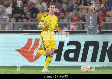 Roma, Lazio. 15th Set, 2022. Jukka Raitala di HJK Helsinki durante la partita della UEFA Europa League ROMA contro Hjk Helsinki allo stadio Olimpico di Roma, 15th settembre 2022. $Fotografo01 di credito: Agenzia indipendente di foto/Alamy Live News Foto Stock