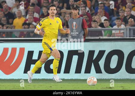 Roma, Italia. 15th Set, 2022. Jukka Raitala di HJK Helsinki durante la partita della UEFA Europa League ROMA contro Hjk Helsinki allo stadio Olimpico di Roma, 15th settembre 2022. Allshotlive/Sipusa Credit: Sipa USA/Alamy Live News Foto Stock