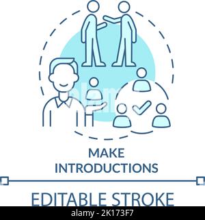 Fai le presentazioni icona del concetto turchese Illustrazione Vettoriale