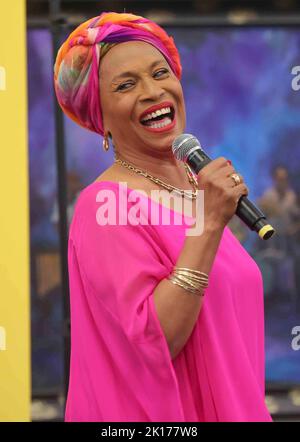 15 settembre 2022, Wilmington, DE, Stati Uniti d'America: L'attrice americana JENIFER LEWIS dà le sue osservazioni durante la serie IT Up di Choppin Giovedi, 15 settembre 2022, alla biblioteca pubblica di Wilmington a Wilmington, DE. (Credit Image: © Saquan Stimpson/ZUMA Press Wire) Foto Stock