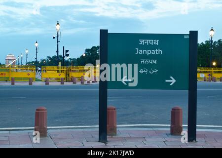 New Delhi, India - 14 settembre 2022 : famoso delhi Place janpath Foto Stock