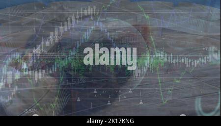 Immagine del trattamento dei dati sulle monete Foto Stock