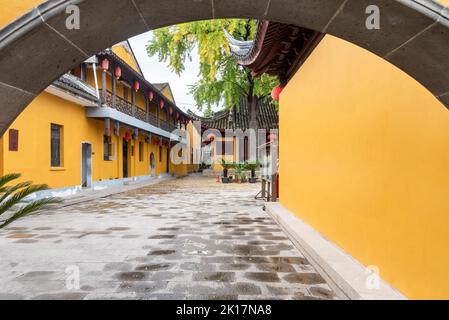 Paesaggio del Tempio di Dinghui, Suzhou, Cina Foto Stock