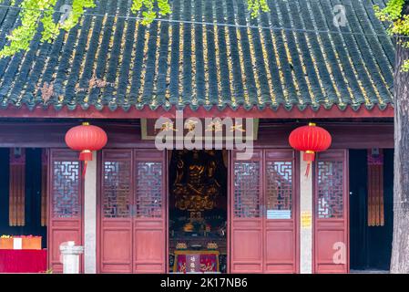 Paesaggio del Tempio di Dinghui, Suzhou, Cina Foto Stock