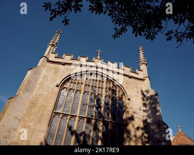 Trinity College Chapel, Cambridge University a Cambridge Cambridgeshire Inghilterra UK - dettaglio dell'architettura Foto Stock