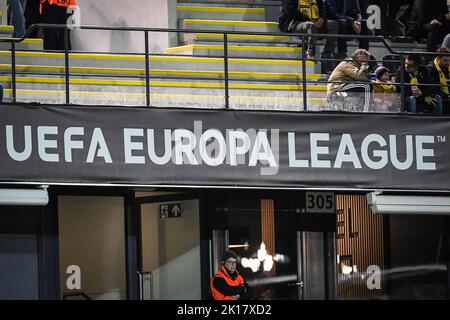 Bruxelles, Belgio. 15th Set, 2022. Illustrazione durante la UEFA Europa League, partita di calcio del Gruppo D tra Royale Union Saint Gilloise e Malmo FF il 15 settembre 2022 al King Power allo stadio Den Dreef di Lovanio, Belgio - Foto Matthieu Mirville / DPPI Credit: DPPI Media/Alamy Live News Foto Stock