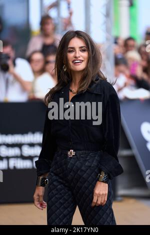 16 settembre 2022, Madrid, Madrid, Spagna: Penelope Cruz arriva all'Hotel Maria Cristina durante il 70th° Festival Internazionale del Film di San Sebastian il 16 settembre 2022 a Donostia / San Sebastian, SpainDonostia / San Sebastian. Spagna. 20220916, (Credit Image: © Jack Abuin/ZUMA Press Wire) Foto Stock