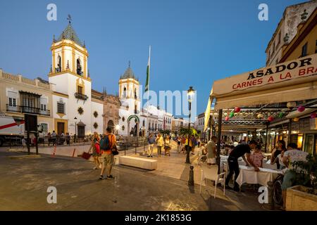 Piazza Sorocco a Ronda Foto Stock