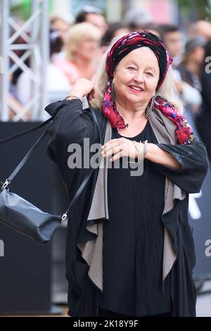 Donostia / San Sebastian. Spagna. 20220916, Hanna Schygulla arriva all'Hotel Maria Cristina durante il Festival Internazionale del Cinema di San Sebastian del 70th settembre 16 2022 a Donostia / San Sebastian, Spagna Foto Stock