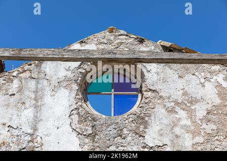 Rovine del monastero di Agia Ekaterini sull'isola di Corfù, Grecia Foto Stock