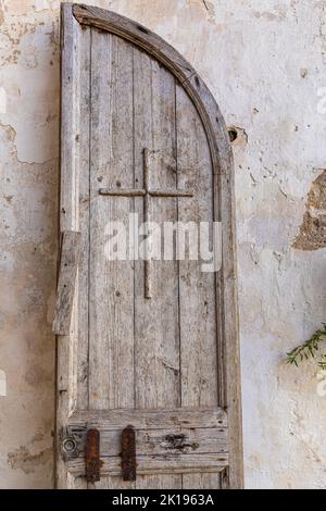 Rovine del monastero di Agia Ekaterini sull'isola di Corfù, Grecia Foto Stock