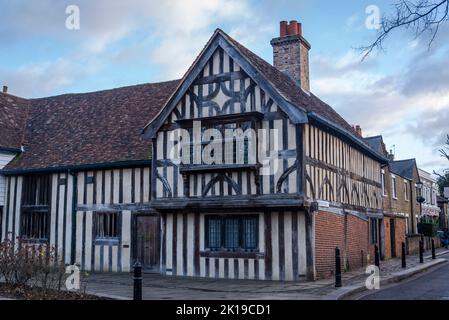 Elizabethan legno-incorniciato hall casa che risale al 15th secolo, Oxford Road, Walthamstow, Londra, Inghilterra, REGNO UNITO Foto Stock