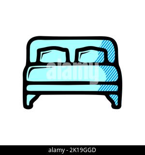 bed icon isolato su sfondo bianco dalla collezione bed and breakfast. bed icon elegante e moderno simbolo letto per logo, icona letto semplice segno. letto ico Foto Stock