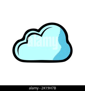 Icona cloud isolata su sfondo bianco dalla collezione meteo. Icona cloud simbolo cloud moderno e alla moda per logo, web, app, UI. Icona cloud semplici s. Foto Stock