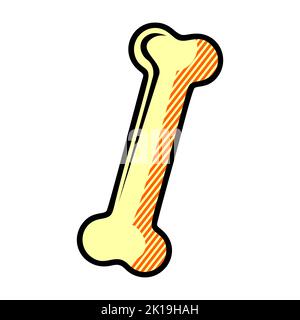 Icona dell'osso del cibo per animali domestici. Delineare l'icona vettore osseo degli alimenti per animali domestici per il web design isolato su sfondo bianco Foto Stock