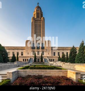 Capitale dello stato del Nebraska a Lincoln Foto Stock