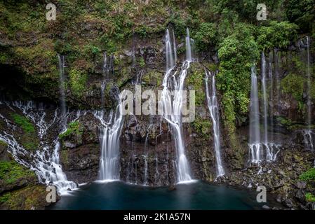 Cascata di Grand Galet, isola di Réunion, Francia Foto Stock